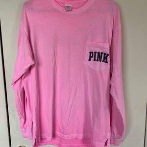 VS PINK long sleeve campus tee